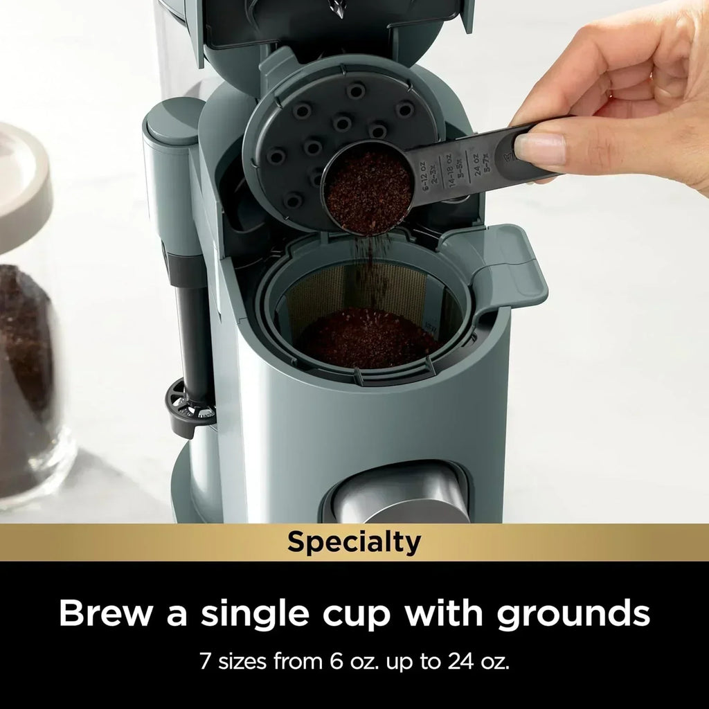 Ninja Coffee Maker Single Cup Brews with pods and grounds K-Cup compatible 4 brewing methods