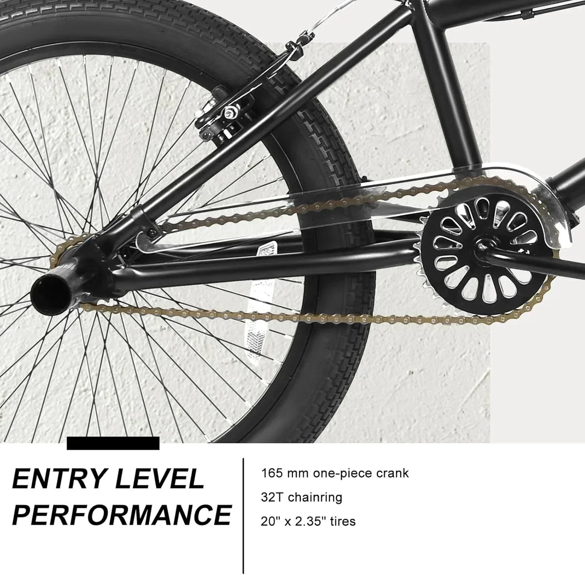 WEIZE Freestyle BMX Bicycle 20 Inch Stunt Bike for Kids and Adults Men and Women High Strength