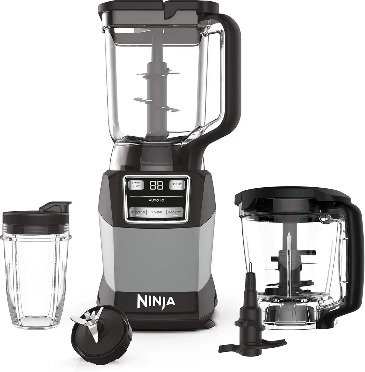 Ninja Blender Compact Kitchen System for Smoothies Doughs and Frozen Drinks with Auto-IQ
