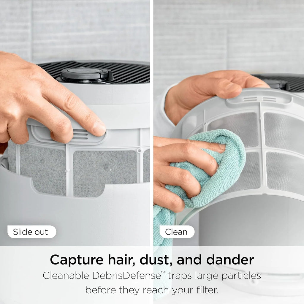 Air Purifier Compact Pro with Long-lasting HEPA Exceeding Filtration, For Pet Dander, Dust, Smoke, Allergens, Up to 250 sq. ft.