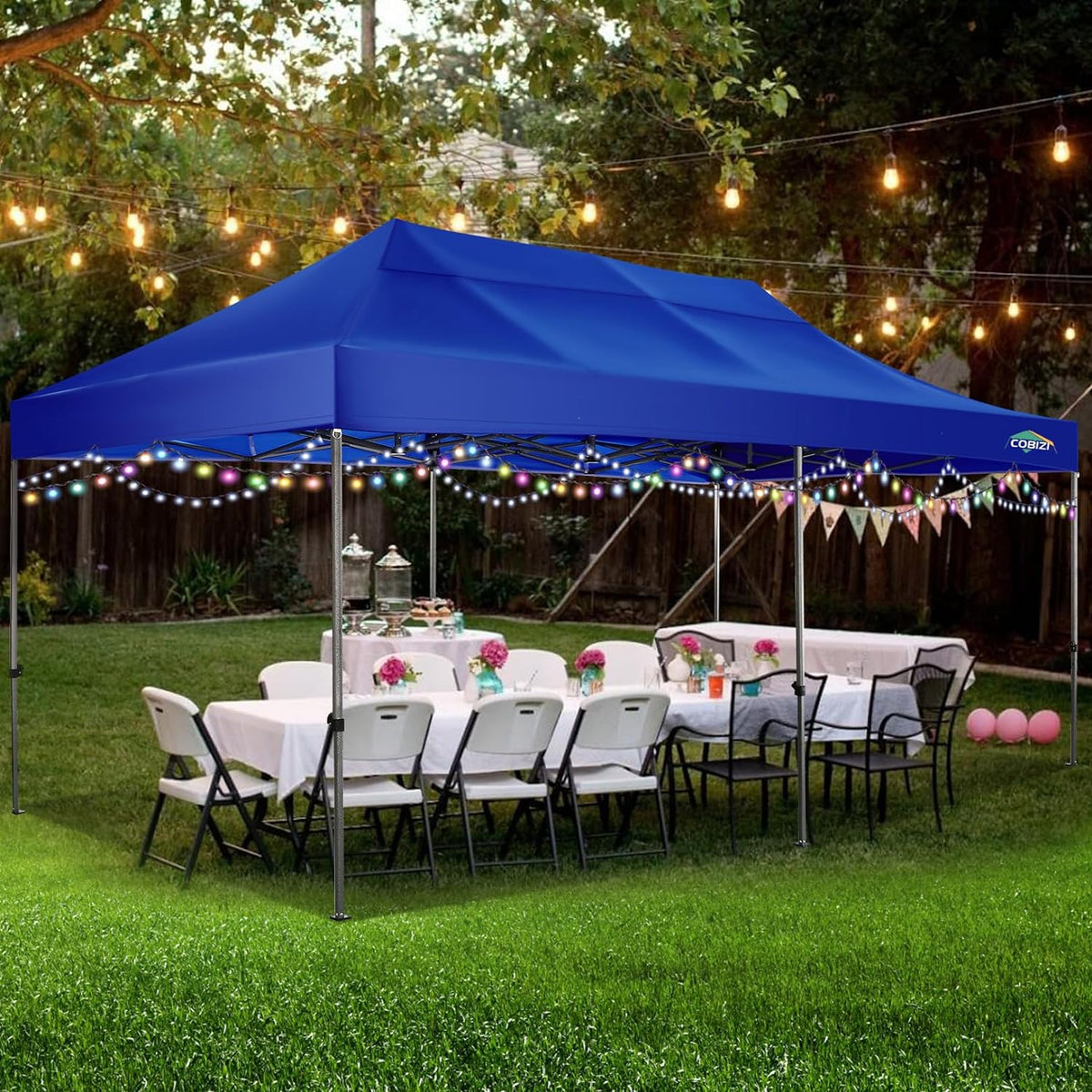 COBIZI 10x20 Heavy Duty Pop up Canopy Tent 6 sidewalls Commercial Canopy Wedding Party Tents