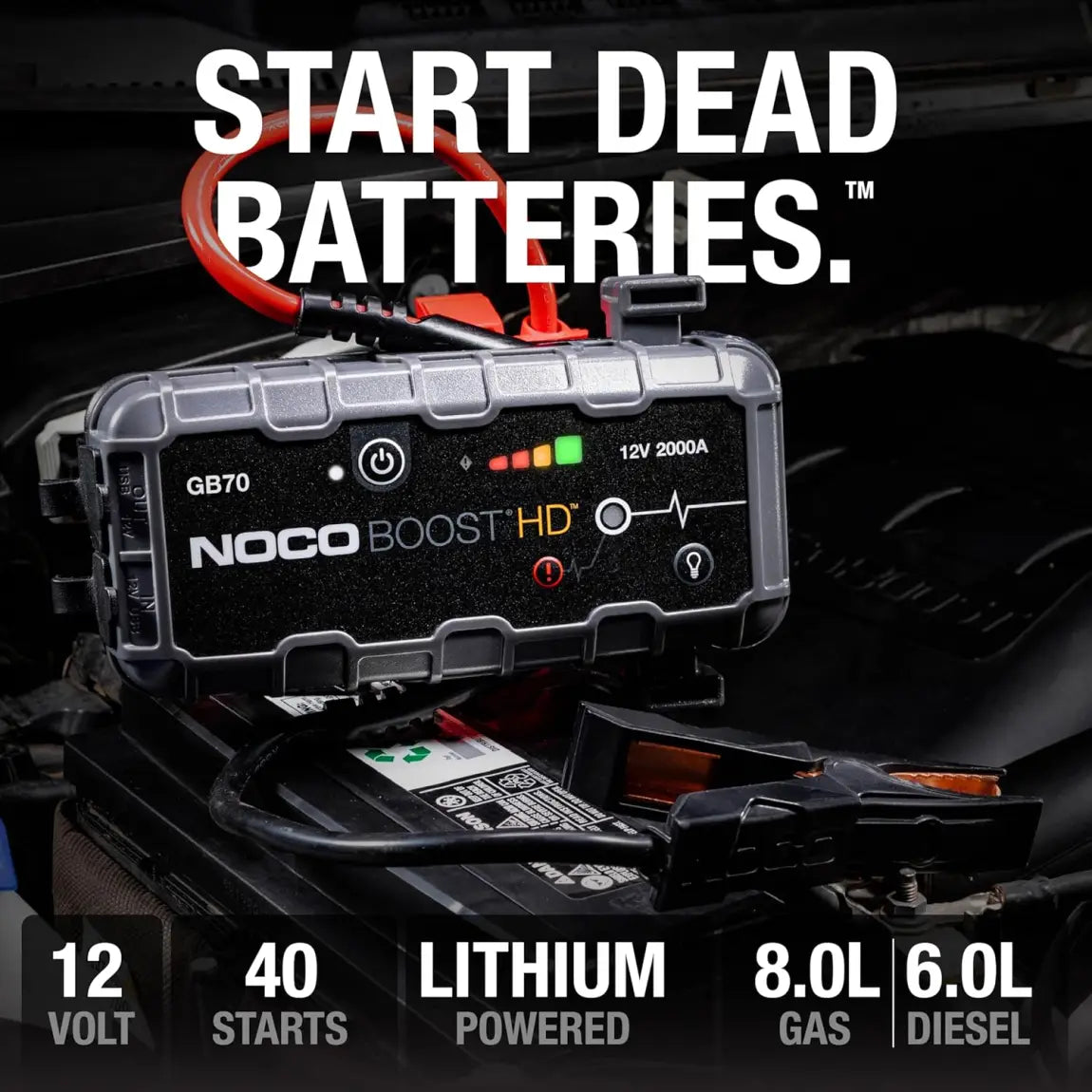 NOCO Boost XL GB50 1500 Amp 12-Volt UltraSafe Lithium Jump Starter Box Car Battery Booster Pack