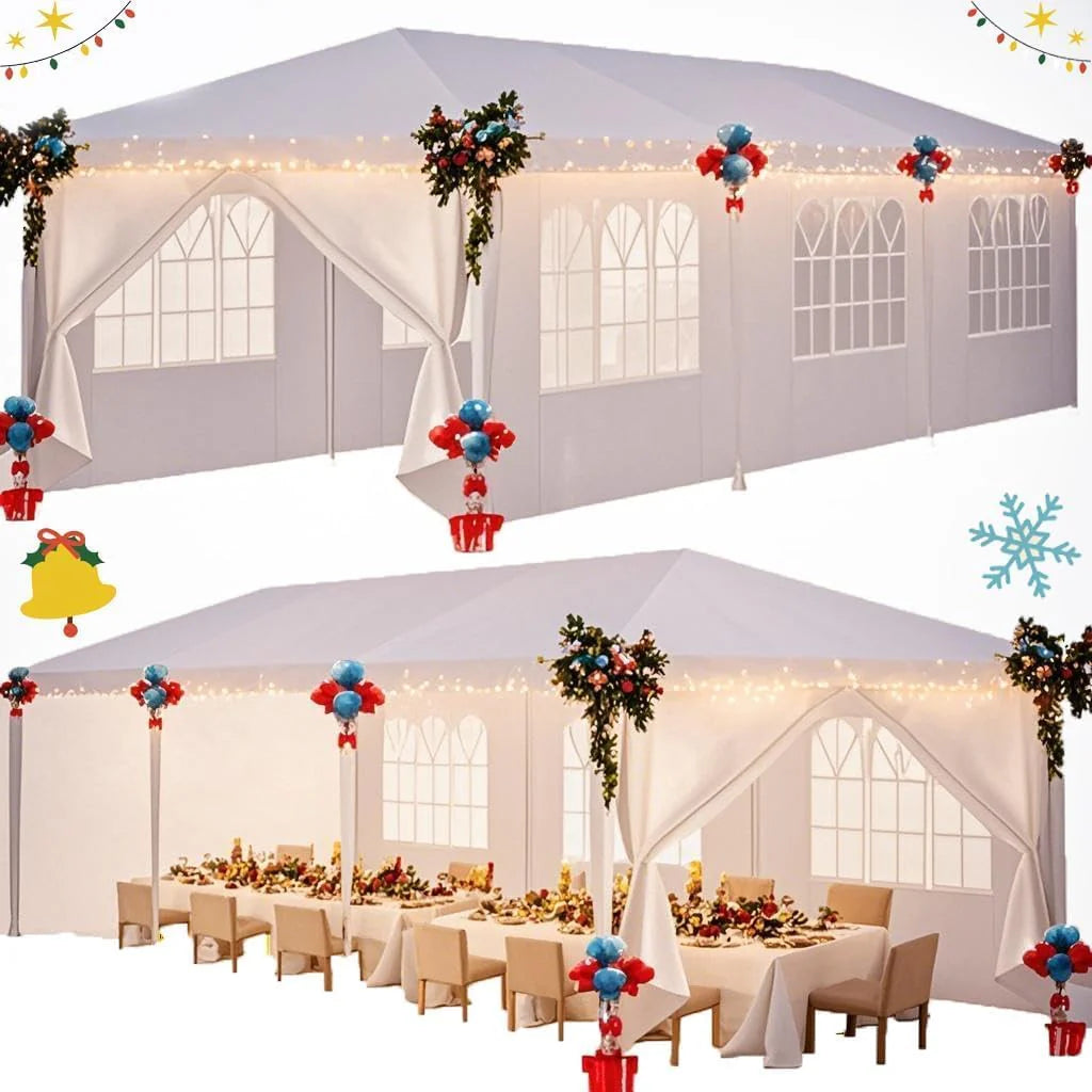 HOTEEL 10x30FT Party Tent with 8 Removable Sidewalls for Parties, Carpas para Fiestas