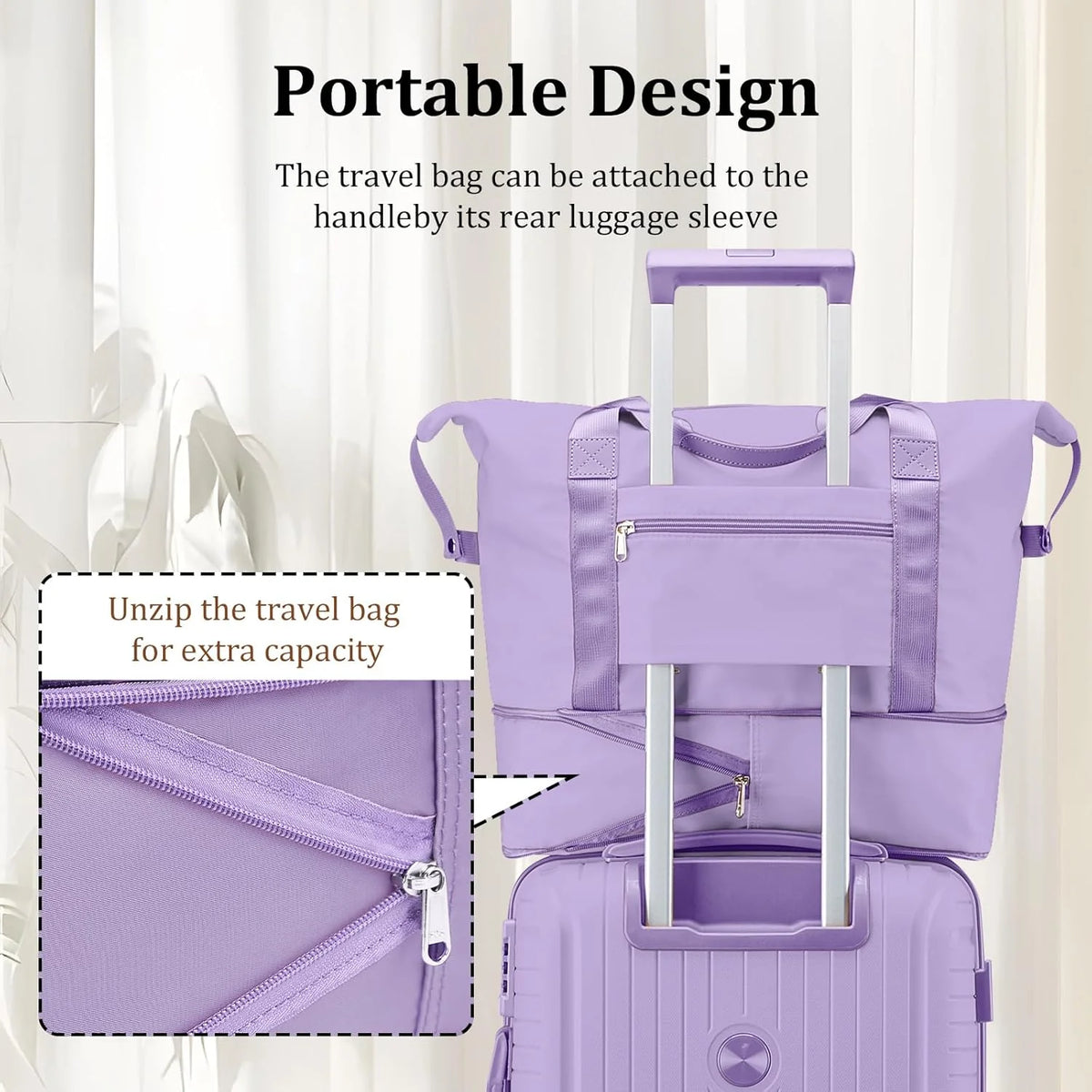 5-piece PP hardshell lightweight travel carry-on luggage set with dual spinner wheels and TSA lock