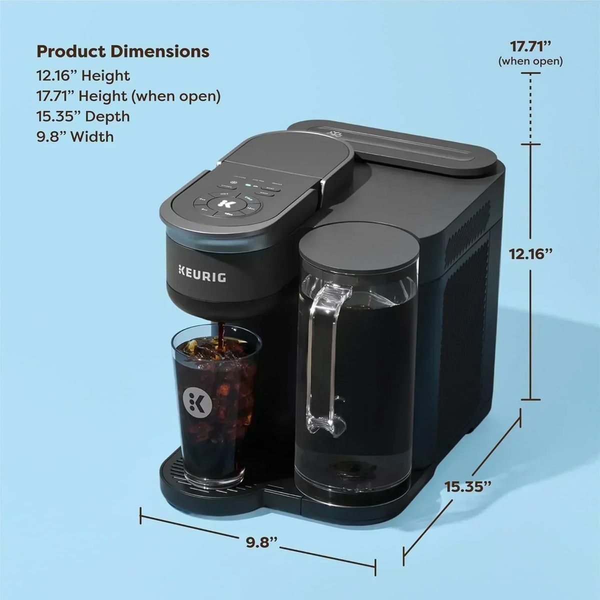 K-Brew+Chill Iced and Hot Single-Cup Coffee Maker with 70-ounce Removable Water Tank