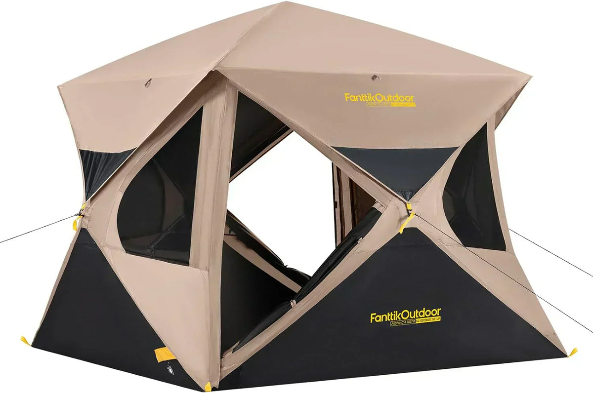 Super Camping Tent 4 Person Pop-up Instant Cabin Set Up Portable Center Tent