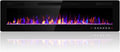 36 Inch Electric Fireplace Insert Ultra Thin Recessed Wall Mounted Fireplace Heater