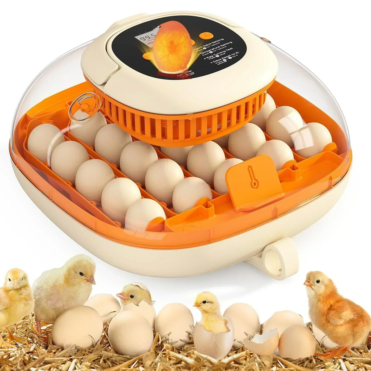 25 Egg Incubator Automatic Egg Turner with Thermometer Seat and Humidity Control