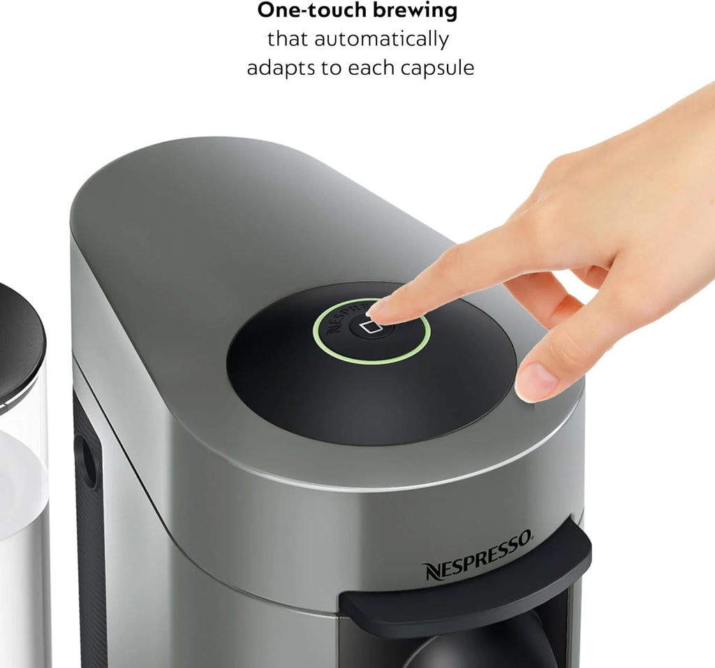 Nespresso Vertuo Plus Coffee and Espresso Maker by De'Longhi, Grey