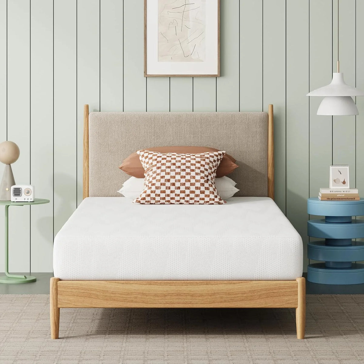 Novilla 12 Inch Queen Mattress in a Box, Gel Memory Foam Queen Size Bed Mattress for Cooling Night Sleep, Comfort Sleep & Pressure Relief, CertiPUR-US Certified,White