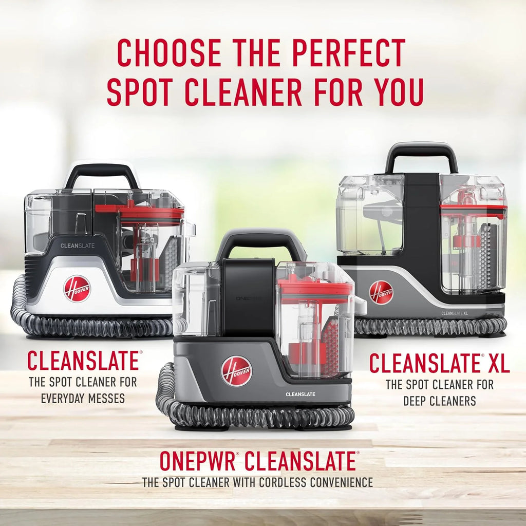 Hoover CleanSlate Plus Portable Carpet & Upholstery Spot Cleaner with Powerful Suction and Multiple Tools