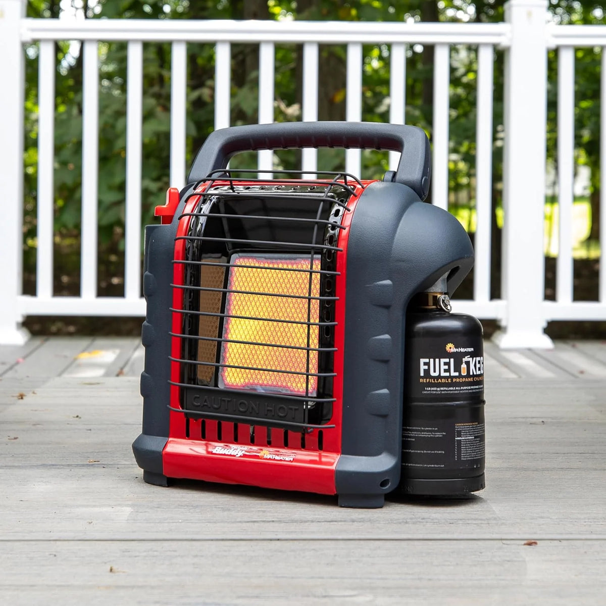 Portable Propane Radiant Heater, 4,000-9,000 BTU, for campers, workshops, patios, and more