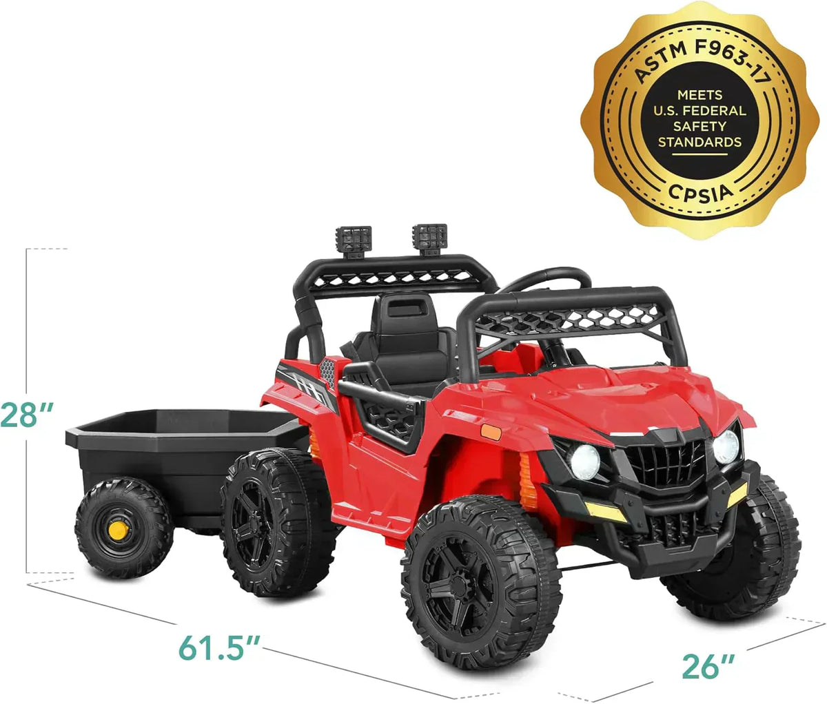 Children's black UTV electric children's car