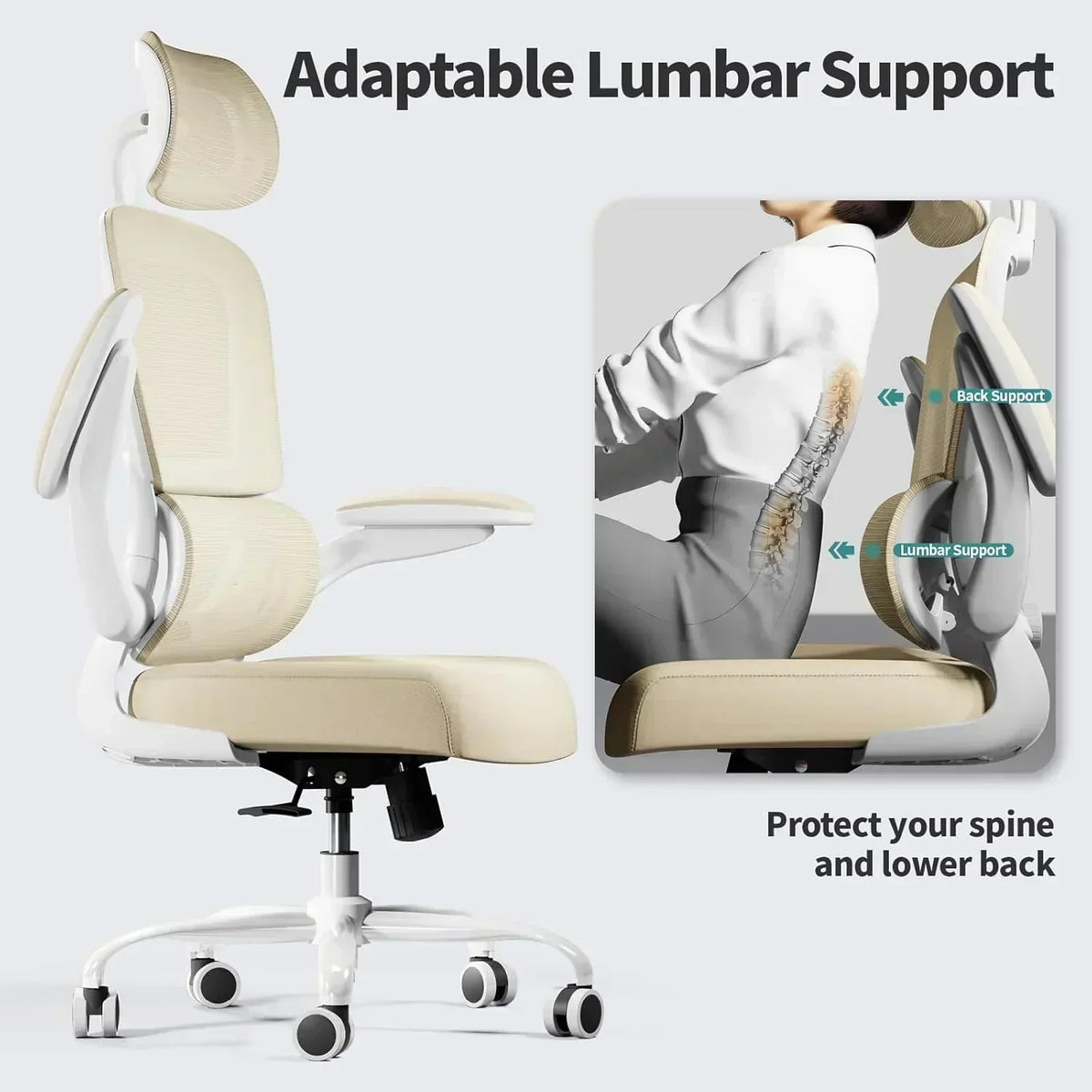 Office Chair Ergonomic Desk Chair 330 lbs Home Mesh Desk Chair Comfortable Gaming Chair