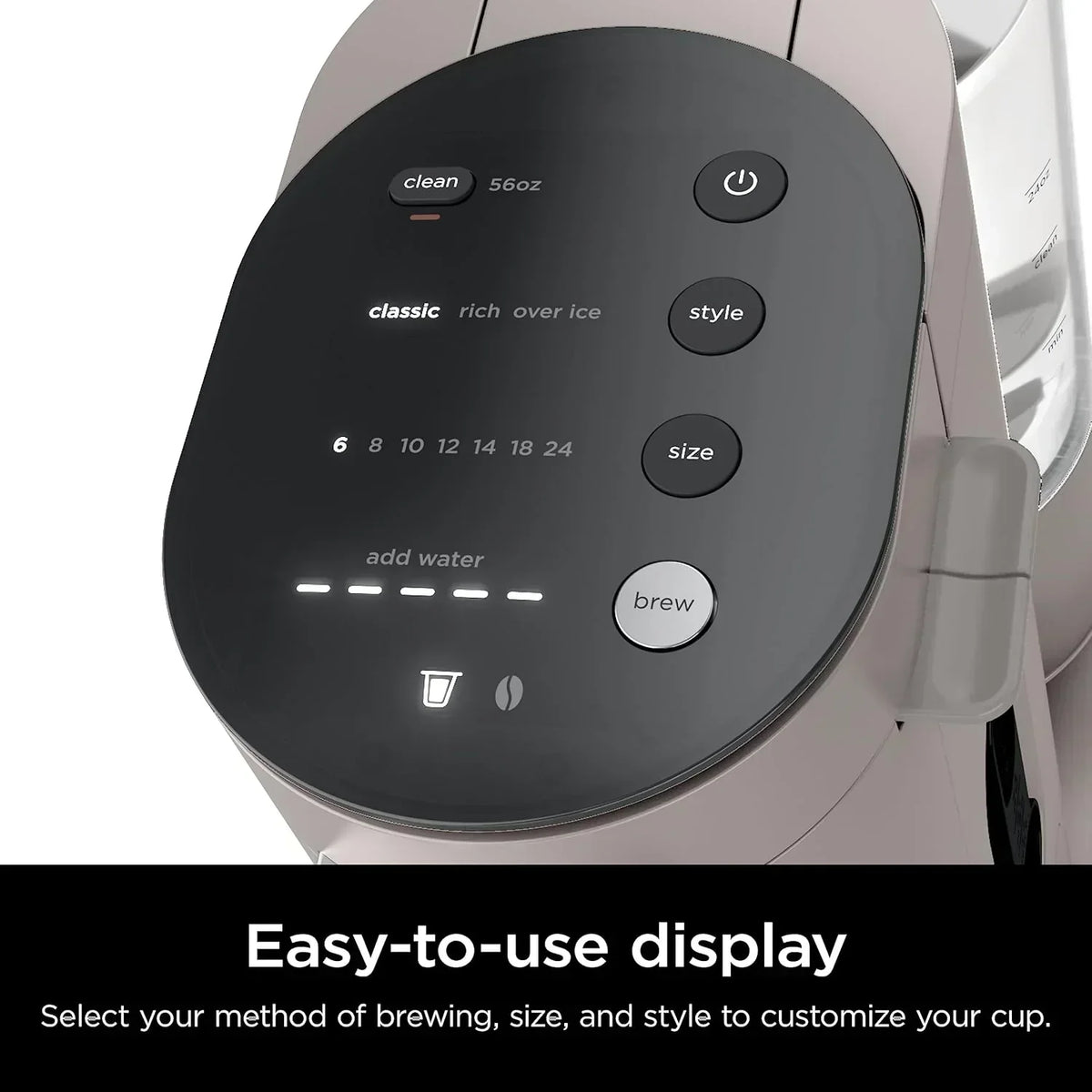 Ninja Pods Grounds Single-Serve Coffee Maker K-Cup Pod Compatible Brews Grounds Compact Design