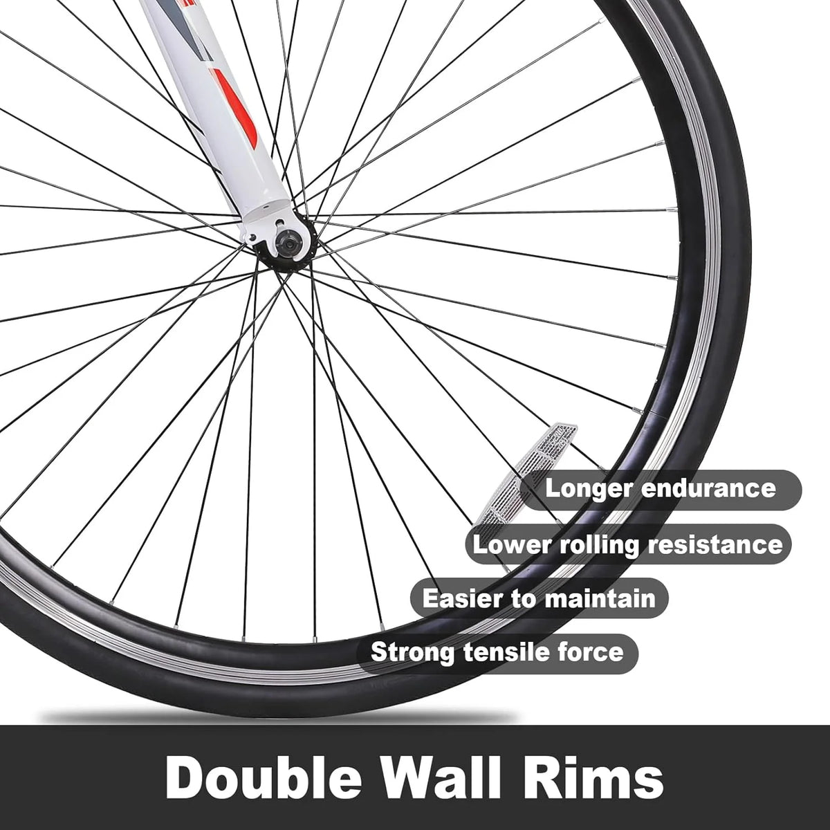 WEIZE Road Bike, 700C Wheel City Commuter Bicycle, 14 Speed Drop Bar, Racing Adult Bike with Caliper Brakes