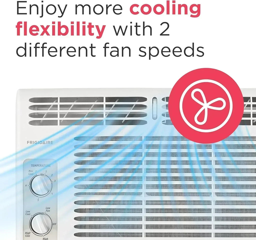 Frigidaire 5,000 BTU Window Air Conditioner Remote Control Cools Up to 150 Sq. Ft. Quiet Operation