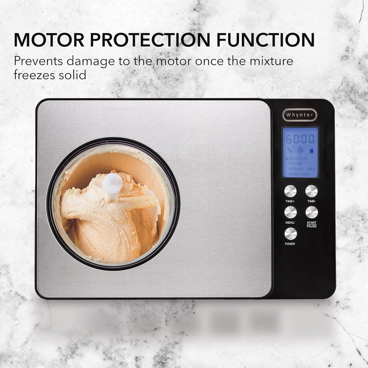 Whynter ICR-300SS 0.5-Quart Stainless Steel Rolled Ice Cream Maker With Compressor