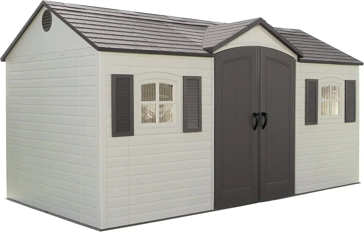 Lifetime 6446 Outdoor Storage Shed 8 x 15 Foot Desert Sand