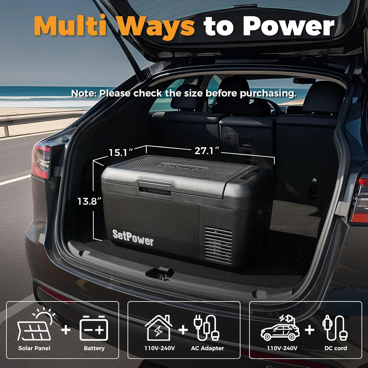 12V Refrigerator 21 Quart Portable Freezer 50 Hours Keep Cool,Electric Cooler for Vehicles Car Refrigerator 12V Portable Fridge for Car Camping Truck Van RV SUV Road Trip Travel RF20