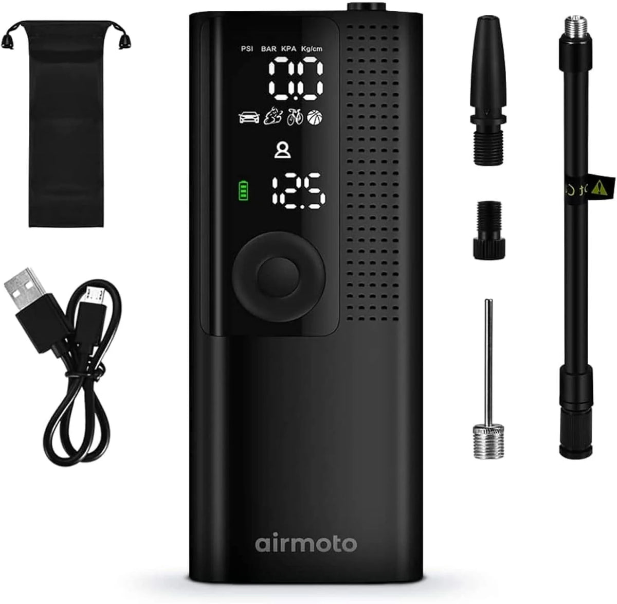 Power Kit Bundle Deal - 2-Pack - Tire Inflation Portable Air Compressor with Power Kit for Charging at Home and on the Road - Cordless Air Pump for Car Tires, Motorcycles, Bicycles