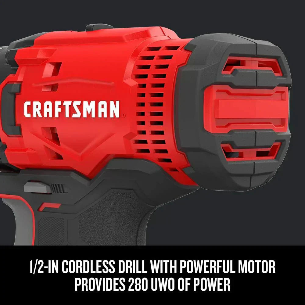 V20 MAX Cordless Drill and Impact Driver Power Tool Combo Kit with 2 Batteries and Charger