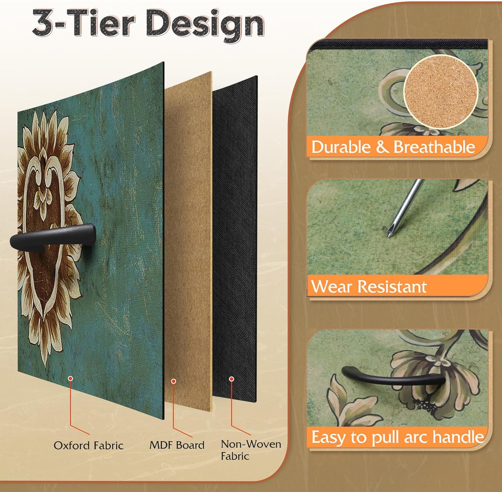 Storage Organizer Unit with 11 Fabric Bins, Storage Drawers Organizer with Steel Frame, Tall Storage Tower Organizaton