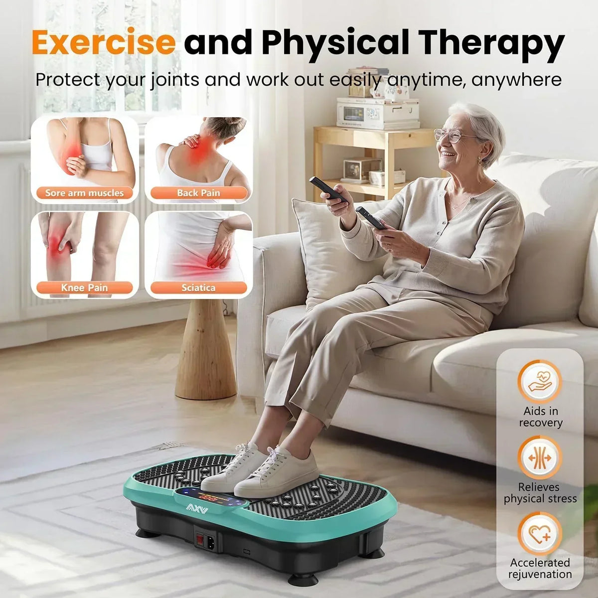 AXV Vibration Plate Fitness Platform Trainer Suitable for men and women to lose weight