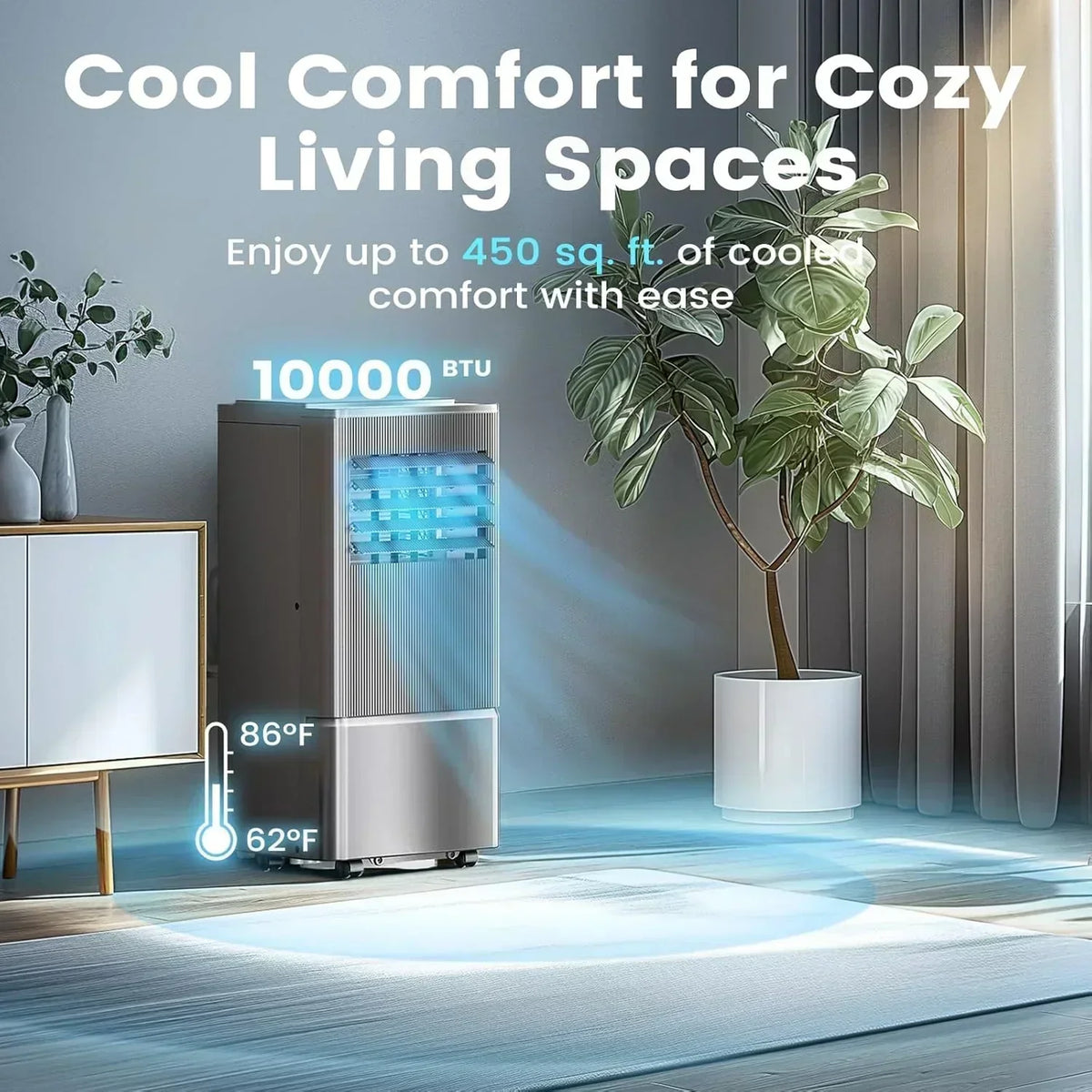Air Choice Portable Air Conditioner 10000 BTU Air Conditioner Portable for Room Up to 450 Sq.Ft