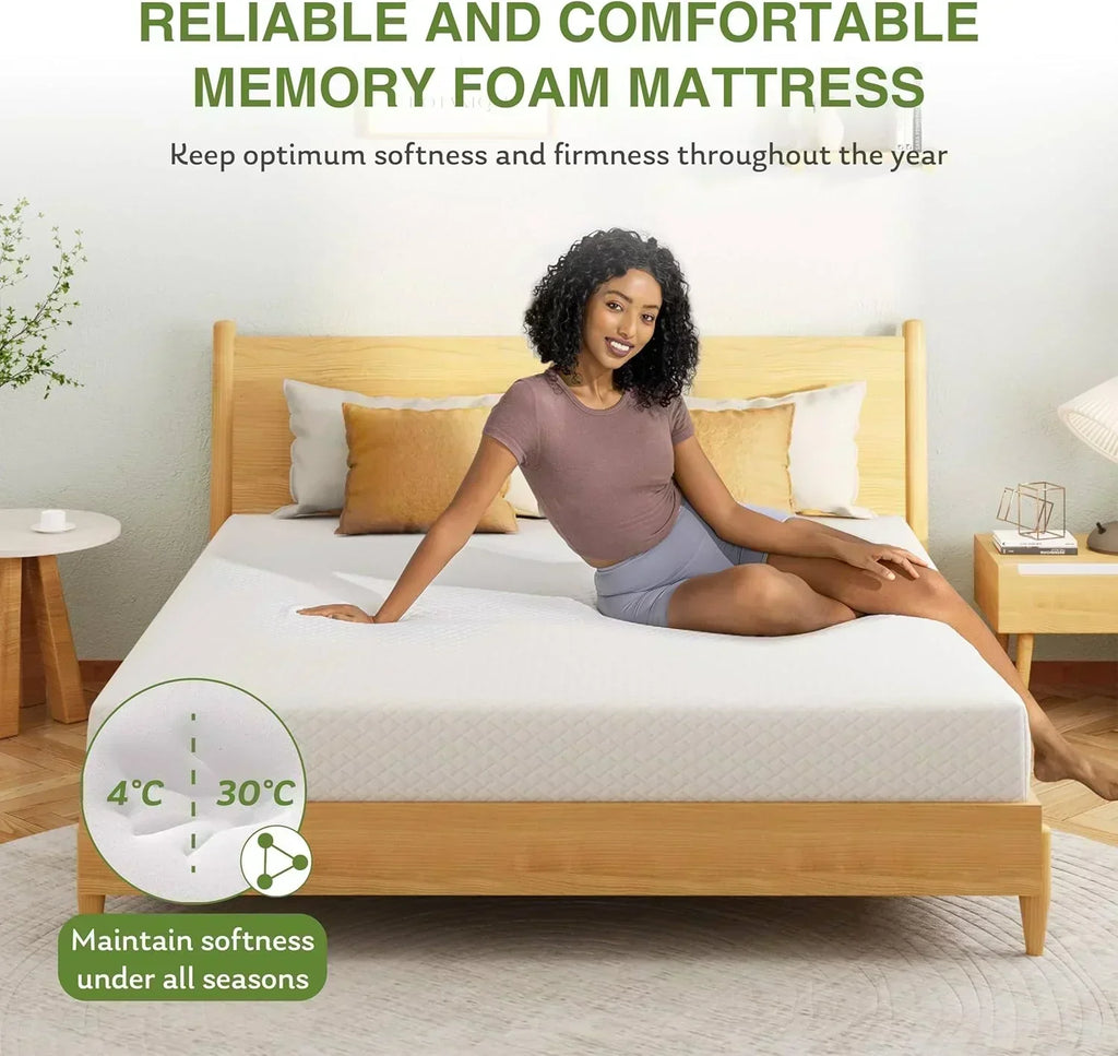 8-inch double mattress with memory foam for medium firm support