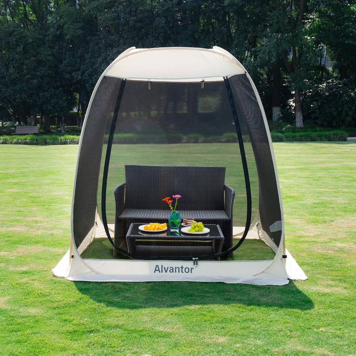 Alvantor Screen House Gazebo Pop Up Igloo Screened Canopy Tent with Mosquito Netting Sides