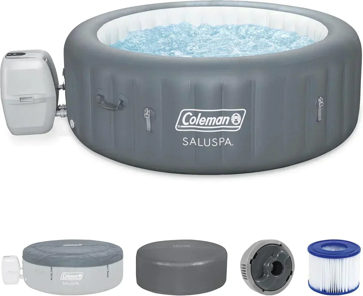 Bestway Palm Springs 4 to 6 Person EnergySense Smart AirJet Plus Inflatable Hot Tub Outdoor Spa