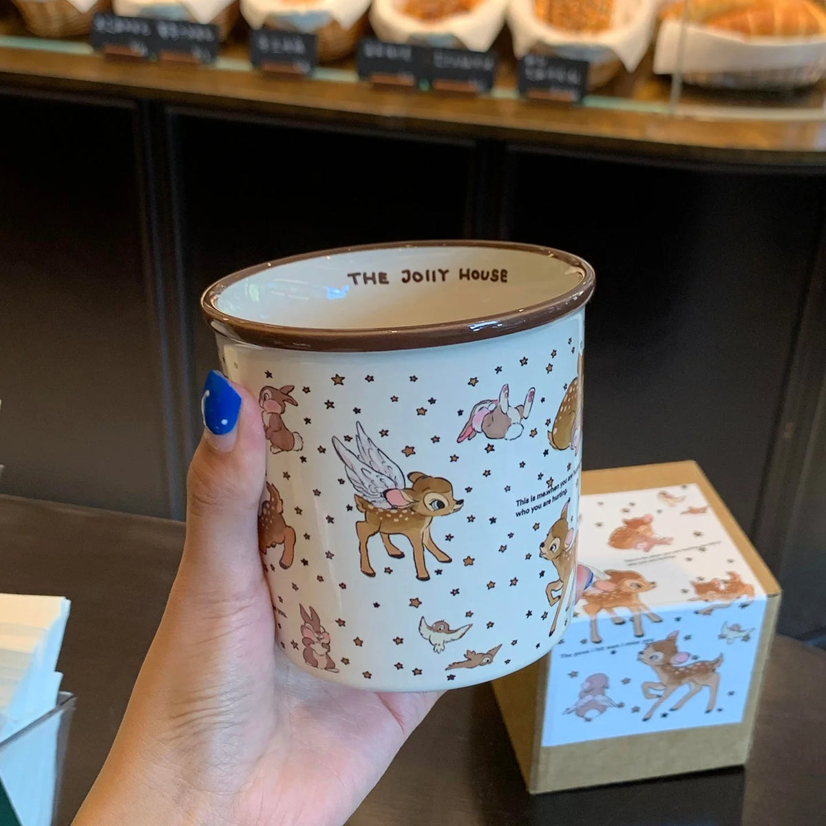 Niedliche Keramik-Hirsch-Kaffeetasse mit gro?em Fassungsverm?gen, stilvolles Design f��r Heimtrinkgeschirr