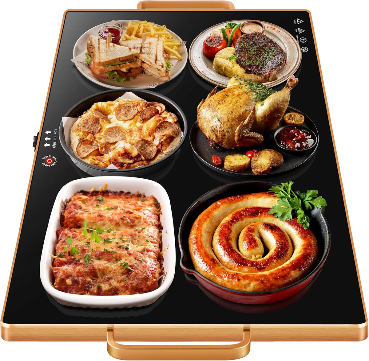 Warming Tray for Buffets Party House Warming Mat for Food with Thermostat and Surface Heating