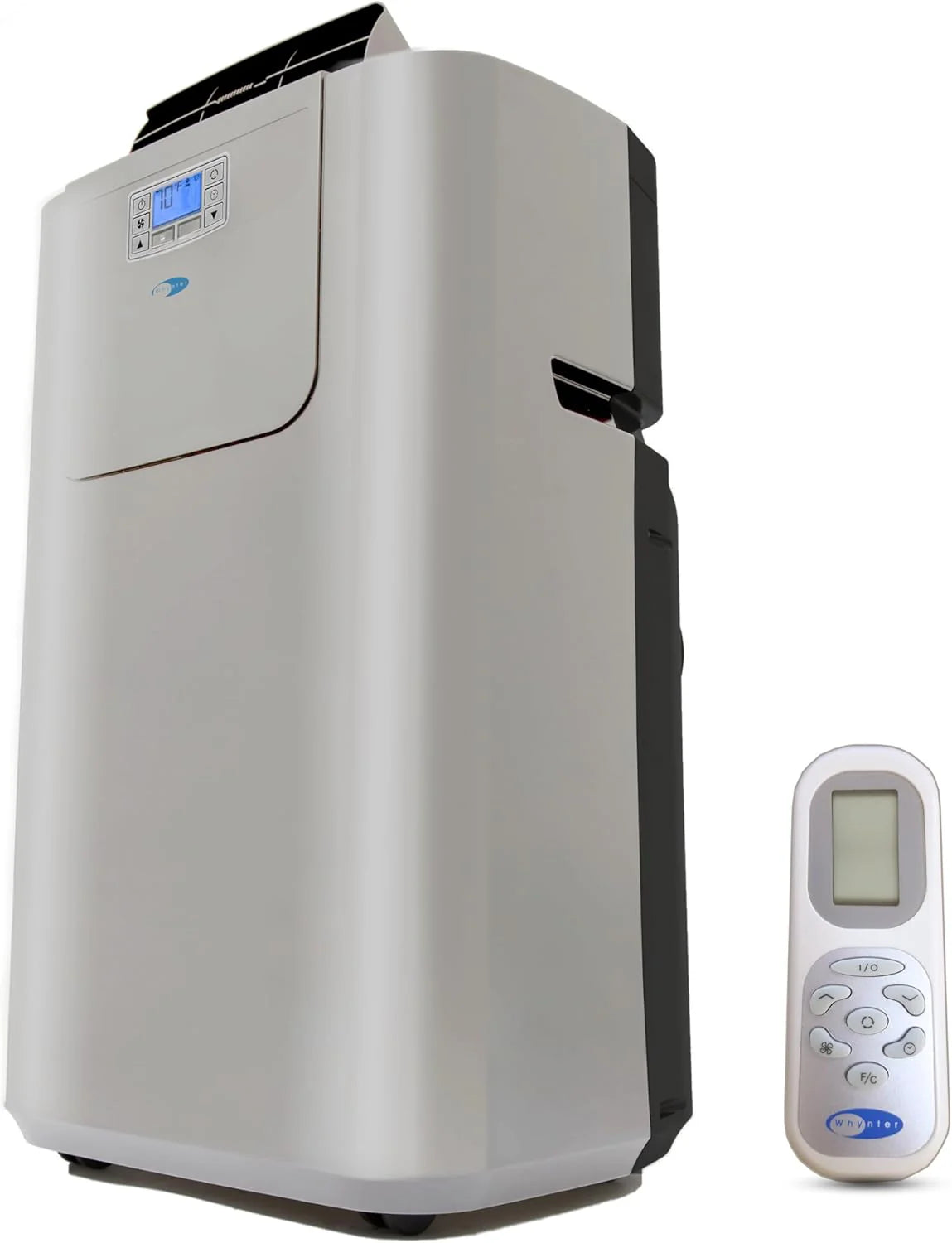 Whynter Portable Air Conditioner 12,000 BTU with Dual Hose Dehumidifier & Cooling Fan for 400 Sq Ft Rooms, Includes AC Unit Window Kit Elite ARC-122DS (7,000 SACC), Silver