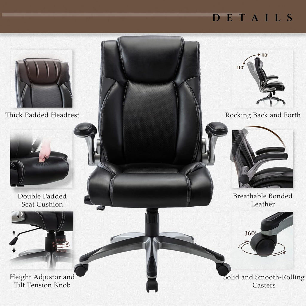 Executive Office Chair Computer Desk Chair Swivel Home Office Chair Upgraded Casters