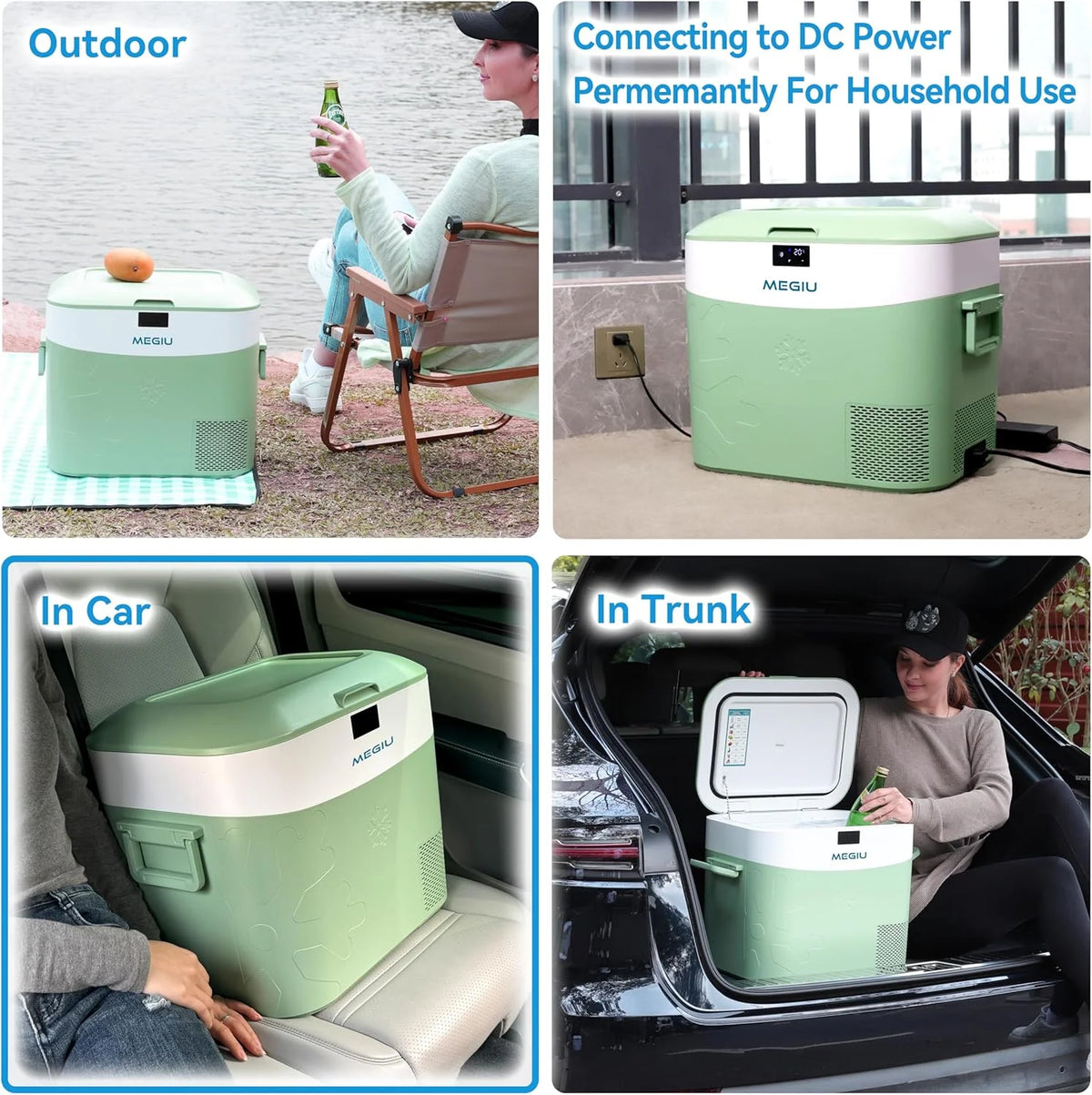 Car Fridge Portable 12 Volt Refrigerator 23 Quart (22 Liter) Freezer Compressor Cooler 12V/24V DC