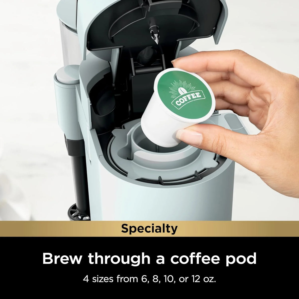 Ninja | Coffee Maker | Single Serve |Brew with Coffee Pods & Grounds| Compatible with K-Cup Coffee Pods | 4 Brew Styles, up to 24oz Cup Sizes & 56oz Removable Reservoir | Black | PB051