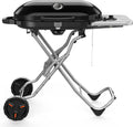 Propane Gas BBQ Grill 2-Burner Barbecue Grills with Cast Iron Frying Pan and Grates Combo