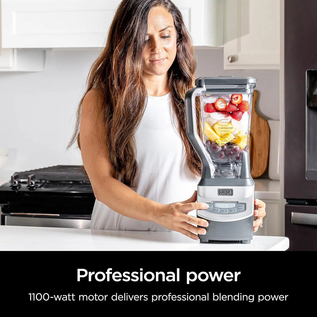 Ninja BL610 Professional 72 Oz Countertop Blender with 1000-Watt Base and Total Crushing Technology for-Smoothies, Ice and Frozen Fruit, Black