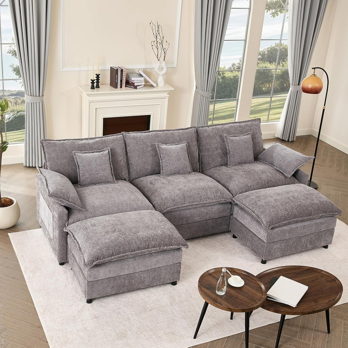 108 U-shaped sofa modular sofa Comfortable cloud sofa