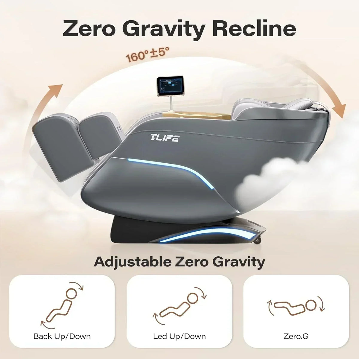 Full Body Massage Chair 160?? Zero Gravity Recliner with Body Scan Shiatsu Massage Chair