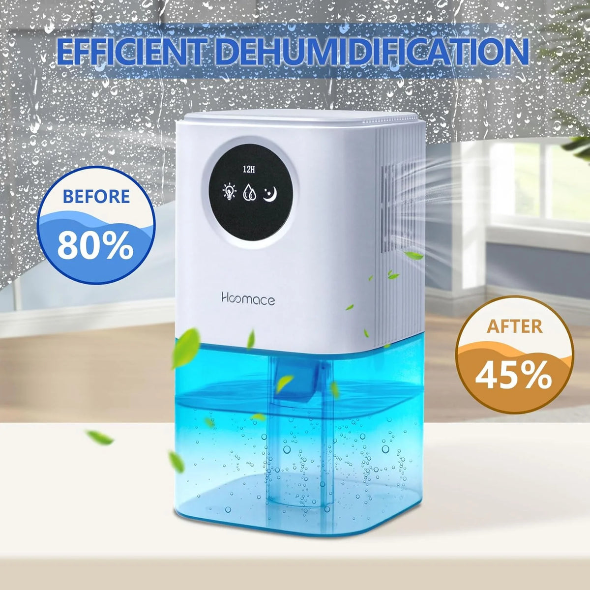 Dehumidifier,2 in 1 Humidifier Dehumidifier Combo,102 OZ Water Tank Dehumidifiers for Home Bedroom,Basement Bathroom,Auto Shut Off,Sleep Mode,7 Colors LED Light