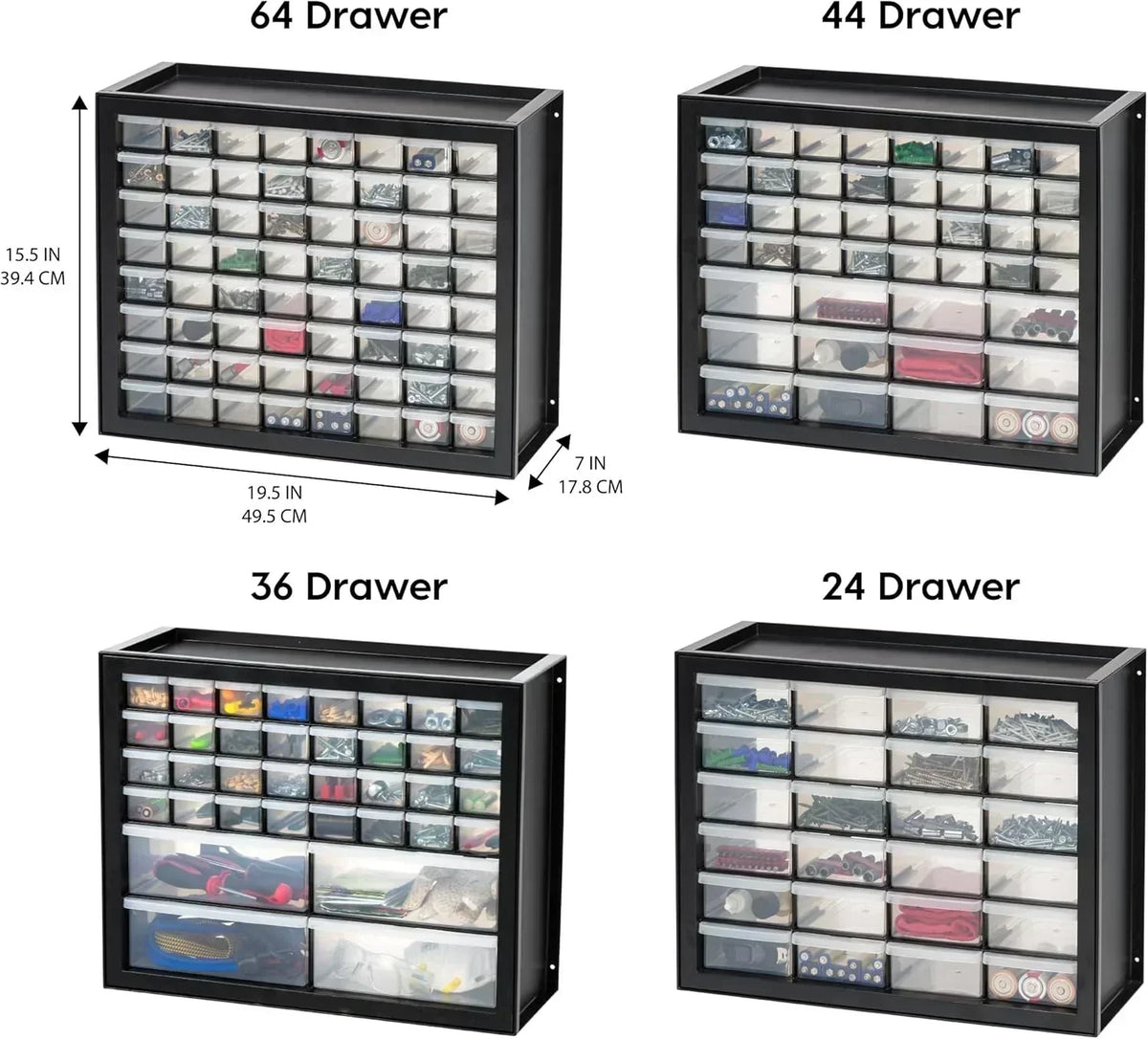 IRIS USA Screw Tool Organizer Small Parts Cabinet Chest Storage Drawers Organization Toolbox