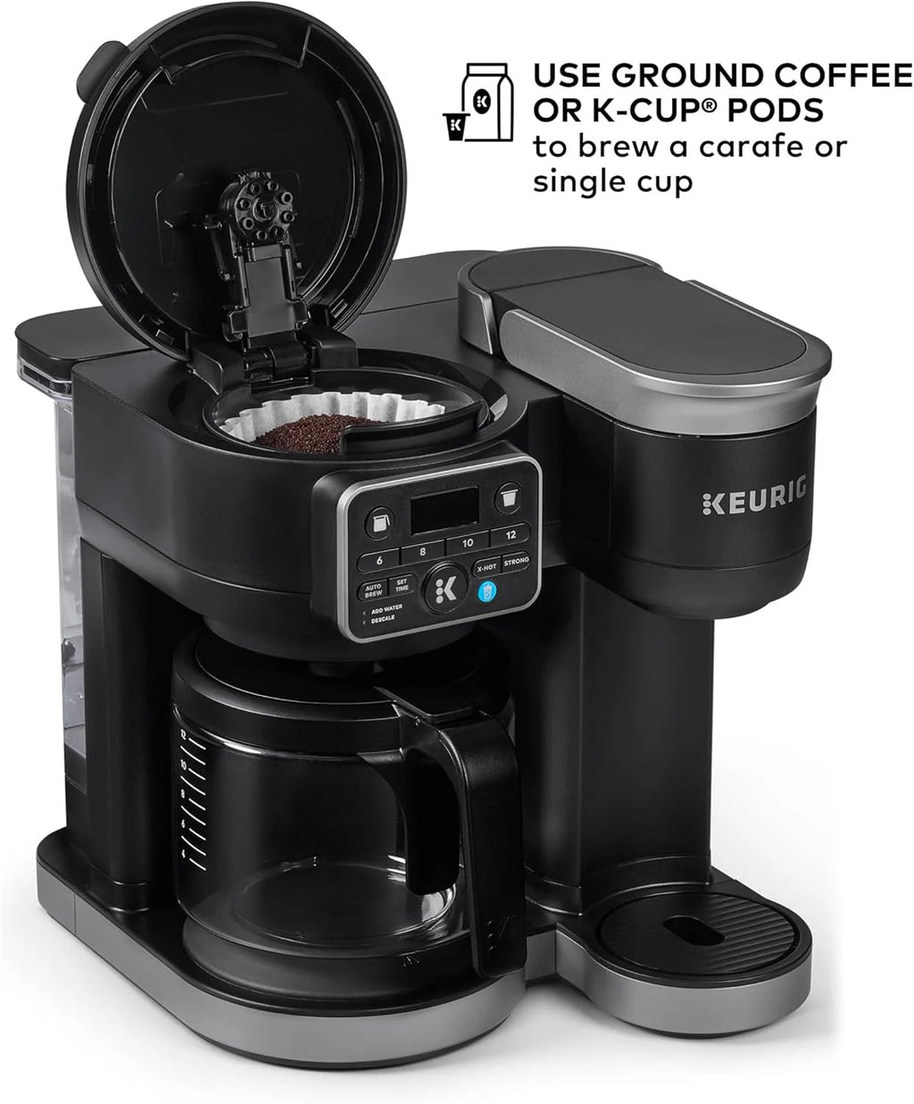 Keurig K-Duo Hot & Iced Single Serve & Carafe Coffee Maker MultiStream Technology 72oz Reservoir