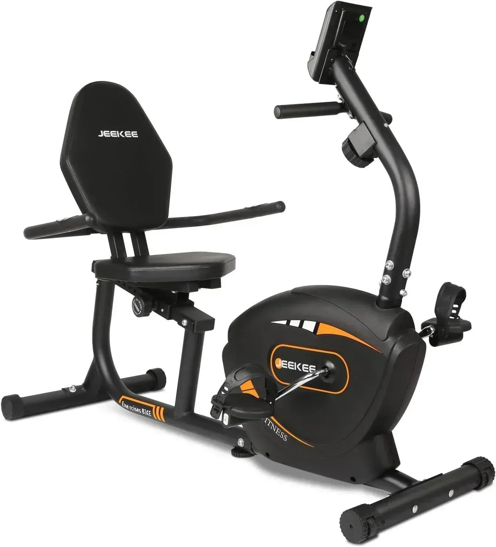 JEEKEE Recumbent Exercise Bike for Adults Seniors Indoor Magnetic Cycling Fitness Equipment