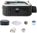 INTEX PureSpa Greystone Deluxe Inflatable Hot Tub with with Built in FastFill Inflation System