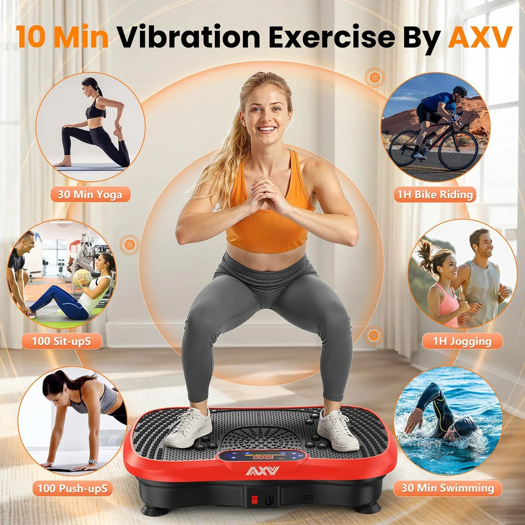 AXV Vibration Plate Fitness Platform Trainer Suitable for men and women to lose weight and burn fat at the gym
