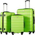 Coolife Luggage 3 Piece Set Suitcase Spinner Hardshell Lightweight TSA Lock