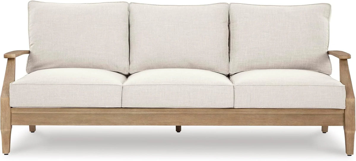 Coastal view outdoor terrace eucalyptus sofa